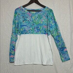 Lilly Pulitzer Lilly Loves Texas Relaxed Blouse. Size Medium
